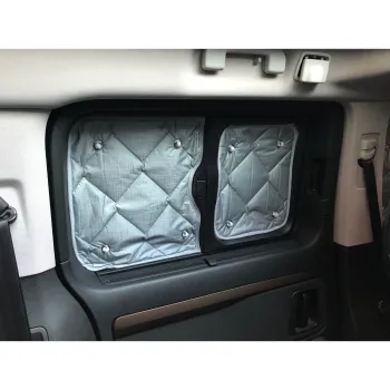 montierte Thermomatte Schiebefenster